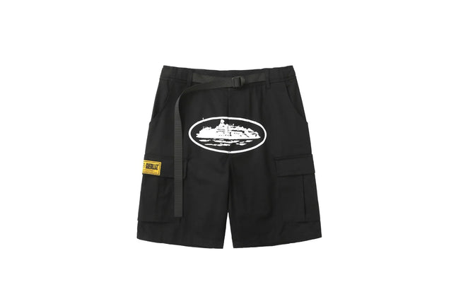 Men's Street Style Island Print Shorts - Loose Multi-Pocket Casual