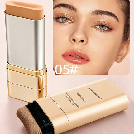 2-in-1 Concealer Foundation Stick - Long-Lasting Full Coverage, Lightweight & Moisturizing, Dual-Ended for Easy Application