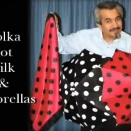 Polka Dot Silk & Umbrella Sets Magic Tricks Magician Stage Illusion Gimmick Mentalism Scarve Appear Umbrella Flower Ball Magia
