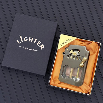 2026 Zorro Fuel Lighter New Creative Metal Windproof Cigarette Lighter Transparent Super Large Capacity High-end Men's Gift