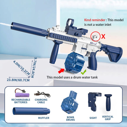 M416 Large Capacity Electric Water Gun Fully Automatic Shooting Toy Summer Water Gun Battle Beach Outdoor Entertainment ChildToy