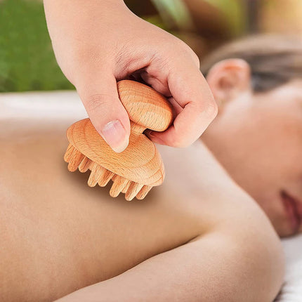 6 In 1 Wood Therapy Massage Tool Lymphatic Drainage Massager Anti Cellulite Fascia Massage Roller for Full Body Muscle relaxatio