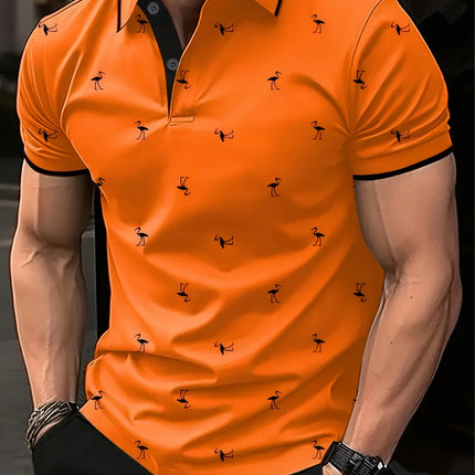 Summer Men's Golf Silhouette Pattern Polo Short Sleeve Polo Shirt Collared Shirt Business Casual Outdoor 3D Print Geometric Polo