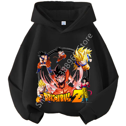 2026 Dragon Ball Chibi Characters Kids Hoodie 100-160 Size 3-12 Years Boys Casual Sporty Children's Sweatshirt