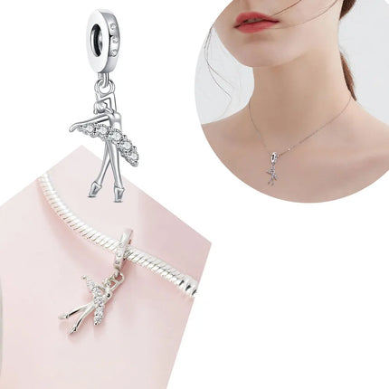 2025 Classic Ballet Pendant Fit Bracelet Diy For Women Daily Wear mermaid Cheerleading Charm Fashion Jewelry Love Birthday Gift