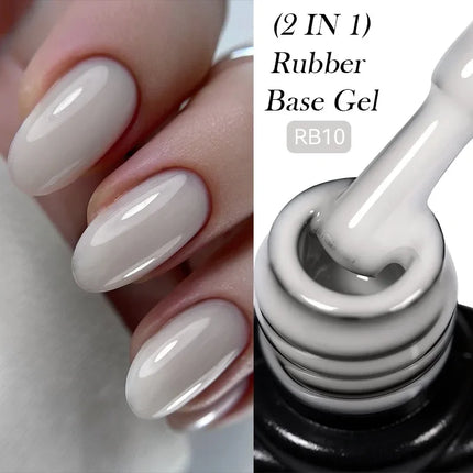 7ml Nude Pink Rubber Base Gel Nail Polish Foil Effect Semi Permanent Uv Gel Soak Off Self Leveling Gel Varnish Nail Art Base Gel