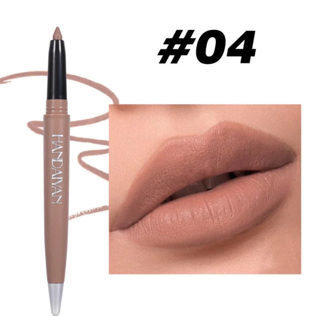Matte Lipliner Pencil Waterproof Nude Purple Lipstick Pen Matte Velvet Lip Liner Pen Contour Make Up Sexy Lasting Lips Cosmetics