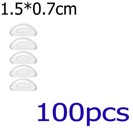 Silicone Non-slip Nose Pads D-shaped Solid Color Glasses Nose Support Long Lasting Eyeglasses Nasal Holder Eyewear Accessories