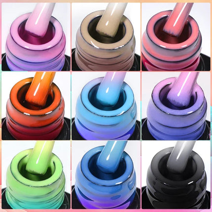 8ml Thermal Nail Gel Polish 3 Colors Changing Semi Permanent Soak Off UV/LED Nail Art Gel Varnish for Manicure Nail Supplies
