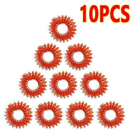 5PCS Stainless Steel Finger Massage Acupressure Ring Stress Relief Anxiety Teens Adults Stress Finger Toys For Adult Kids SBAMQ2