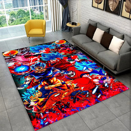 Cartoon D-Dragon Ball Anime Game Carpet Rug for Playroom Bedroom Living Room Sofa Home Decor, Kid Area Rug Non-slip Floor Mat