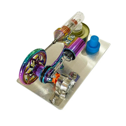 Mini Stirling Engine Model Generator with Light Color Engine Physics Experiment Popular Science DIY Production Invention Toy