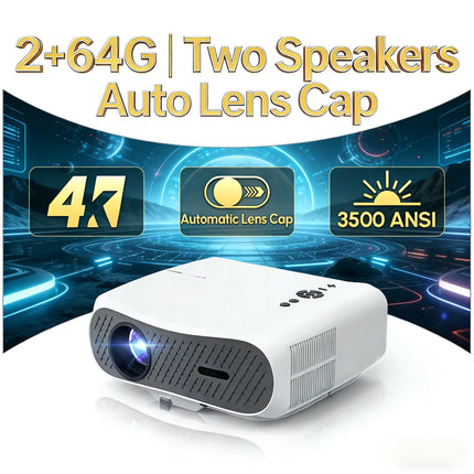 2026 new 4K Projector auto focus lens cap dual speaks Netfilx UHD home theater 2+64G 2.4+5G WiFi  MEMC gaming movie projectors
