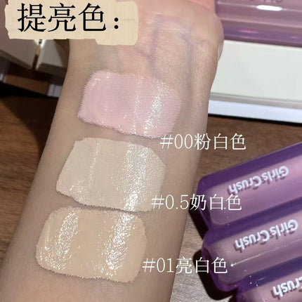 Girlscrush Liquid Concealer  Moisturizing Brightening Conceal Pore Watery Velvet Longlasting Cover Red Streaks Face