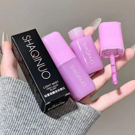 Peach Pink Blush Liquid Moisturizing Smooth Long Lasting Non Fading Facial Contouring Brightening Essential Natural Makeup