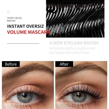 4D Silk Fiber Lash Mascara 2 In 1 Mascara Waterproof Lengthening Cosmetics Eye Mascara Ship Lashes Curling Thick Eye Makeup