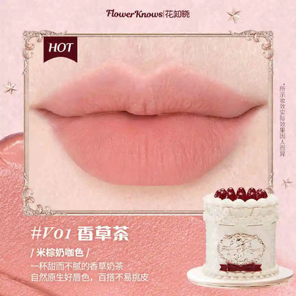 Flower Knows Midsummer Fairytales Series Mirror-shaped Lip Gloss Moisturizing And Non-sticky Lipstick
