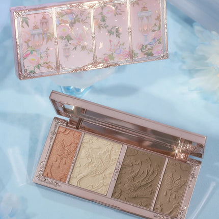 Flower Knows Butterfly Cloud Collar Collection Embossed Highlight & Contour Palette 16g