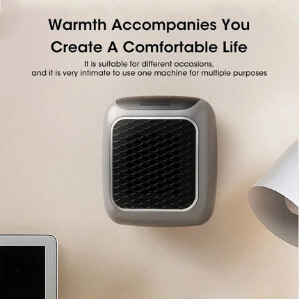 800W Mini Heater, PTC Ceramic Fast Heating Bathroom Heater with Remote Control, Wall Mounted Electric Heater for Indoor Use