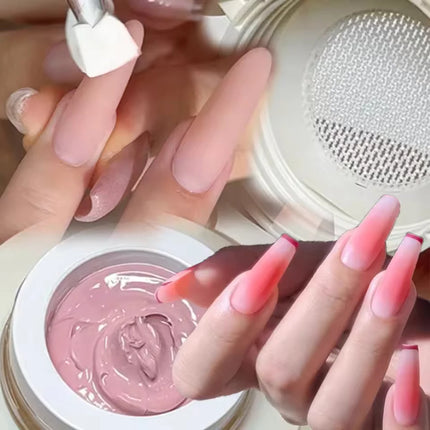 1Jar Cushion Patting Gel Polish Ombre Black White Peach Pat Pat Gel Nail Polish Drawing Liner French Nail Cushion Gradient Gel