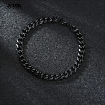 Awit Miniamlist Men Bracelet Gold Jewelry Street Style Stainless Steel 316L 18k Gold Plated Cuban Chain Bracelets For Women