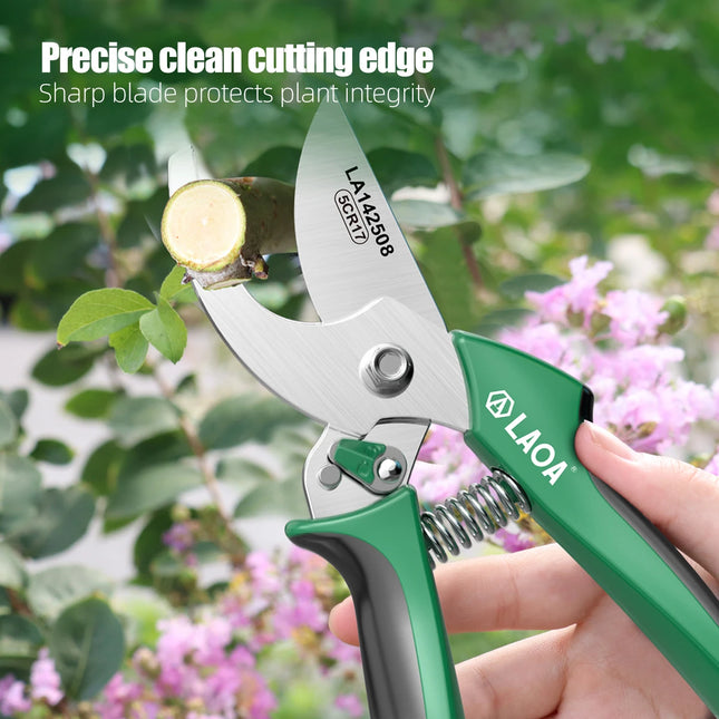 LAOA Garden Pruning Shears 8" Multipurpose Scissors Fruit Picking Branch Cutting Gardening Hand Tool