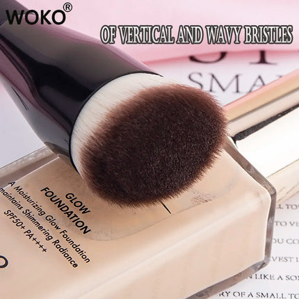 Flat Top Foundation Makeup Brushes Flat Angled Synthetic Hair Face Contour Foundation Liquid Cream Bronzer Buffing Makeup Tool