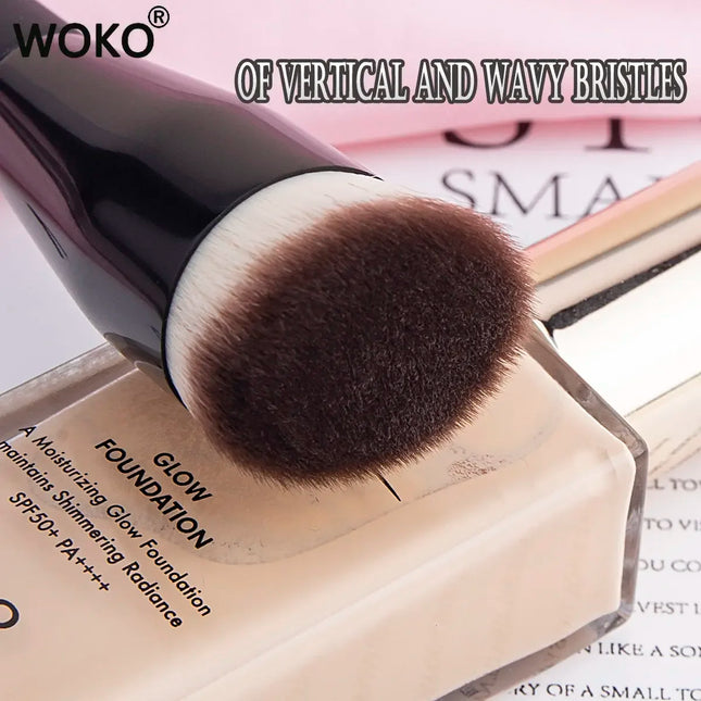 Flat Top Foundation Makeup Brushes Flat Angled Synthetic Hair Face Contour Foundation Liquid Cream Bronzer Buffing Makeup Tool