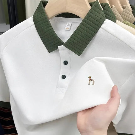 Luxury brand men's short sleeve polo shirt summer fashion hot selling original dog embroidery boutique top golf casual T-shirt