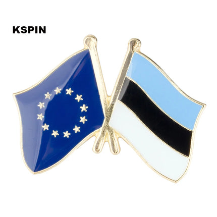 Estonia Flag Badge Brooch Natinal Lapel Pins Flag Lapel Pins Country Flag Badge