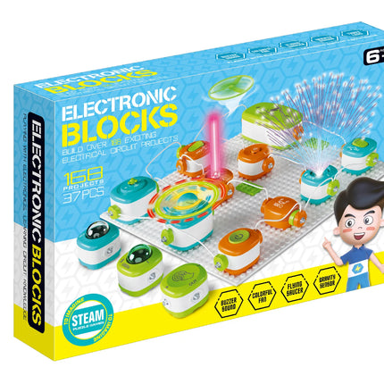 2025 New Children's Electronic Building Blocks Circuit Experiment Toy Puzzle Science Set - Birthday Gift for Boys Aged 6-10