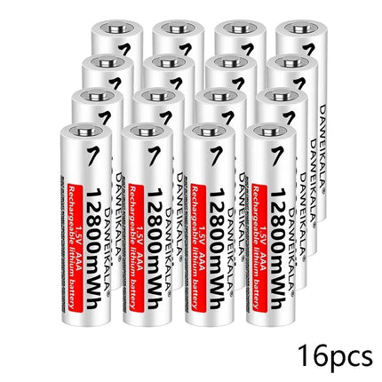 AAA 12800mWh 1.5V Li-Ion Rechargeable Battery AAA Lithium Batteries Wholesale For Mouse Flashlight Fan Game Machine