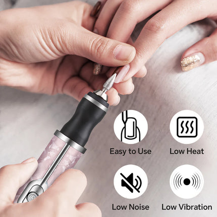 Cordless Electric Nail File Drill Professional Kit, 4 Gears and 5 Bits, All-in-One Nail Drill Machine for Manicure and Pedicure