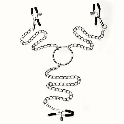 Novelty Adjustable Metal Nipple Fetish Breast Labia Restraint Adult Games Stimulation Restraints Sexy Adult Womens Tools Bdsm