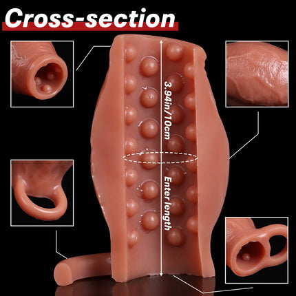 Penis Ring Dick Sleeve Enlargement Lock Sperm Men Sex Toy Enlarged and Thicken Cock Sleeve Soft Silicone Male Adult Sexy Toys 18