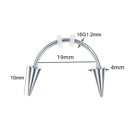 1PC Stainless Steel Piercing Dracula Nail Vampire Zombie Teeth Piercing Jewelry