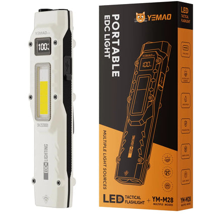 YEMAO M28 Super Bright EDC Flashight 880Lumens Rechargeable Tactical Torch Light Built-in Li-ion Battery For Emergencies Camping