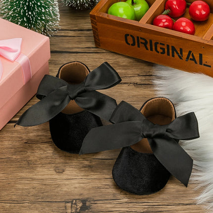 Infant Girl Princess Cute Bow Fringe Shoes Toddler Soft Rubber Sole Anti-Slip Footwear Crib First Walk Shoes 0-18 Months