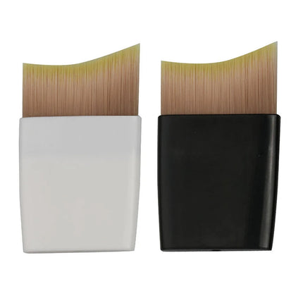 1PCS Professional Ultra-Thin One-Line Foundation Brush Crescent-Shaped Short Handle Soft Bristle Mask Brush