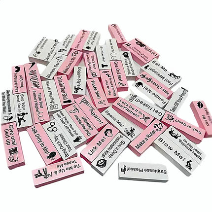 48Pcs Sex Block Game Wooden Block Tower Game Sexual Position Valentine Tumbling Tower Stacking Games Night Party Sex Toys