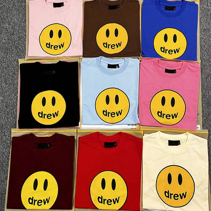 Drew House Print Short-Sleeve High-Street Casual Couple's Oversized T-Shirt