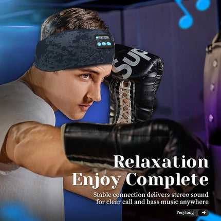 Bluetooth Earphones Sports Sleeping Headband Elastic Wireless Headphones Music Eye Mask Wireless Bluetooth Headset Headband