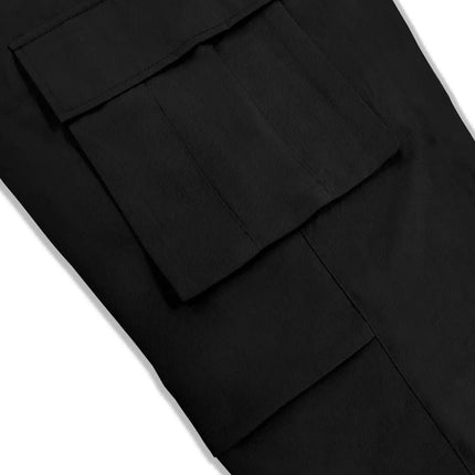 3D pockets, street-bombing workwear, trendy functional lacing, loose-fitting casual pants, men's straight-cut fashion