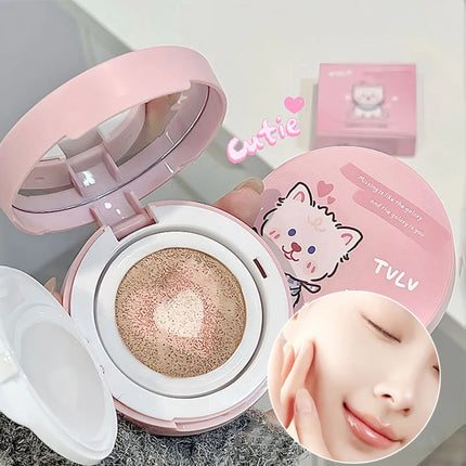 3-In-1 Air Cushion Compact Cream Hydrated High Coverage Foundation Natural Isolate Brighten Concealer BB Cream KoreanMakeup Base