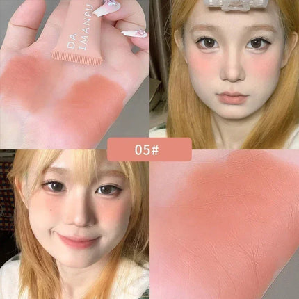 Monochrome Liquid Blusher Lightweight Color Rendering Natural Brighten Matte Rouge Blush Waterproof Facial Contouring Cosmetics