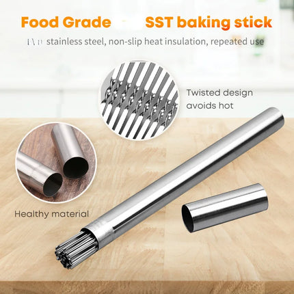Stainless Steel Barbecue Skewer Reusable BBQ Kebab Skewers for Outdoor Camping Picnic Tools Cooking Tools 10/30Pcs