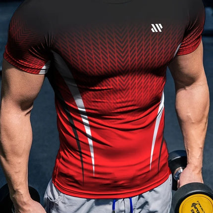 Skull Print Men's T-Shirt Summer Casual Wear for Men Sports Fitness Short-Sleeve T-Shirt for Men Streetwear Fashion Top for Men