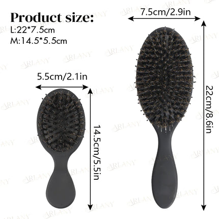 ARLANY Hair Massage Comb Nylon Mixed Boar Bristle Hair Brush Hair Extensions Brush Detangler Hair Extension Cushion Brush