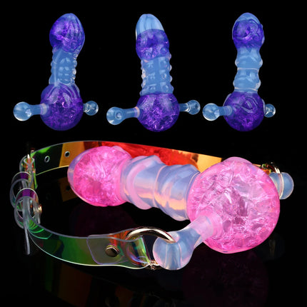 NNSX Silicone Mouth Gag with Adjustable Straps Breathable Ball Gag Deep Throat BDSM Adults Game Bondage Sex Toy For Women Men