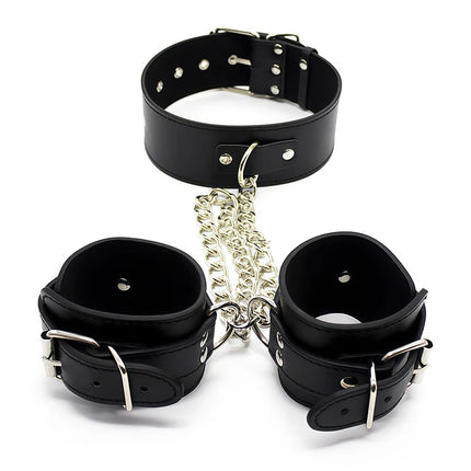 Exotic Accessories Hand Ankle Slave Collar Binding Adult Games Role Play Dildo Handle Spanking Whip Bondage Handcuffs Sexy Shop